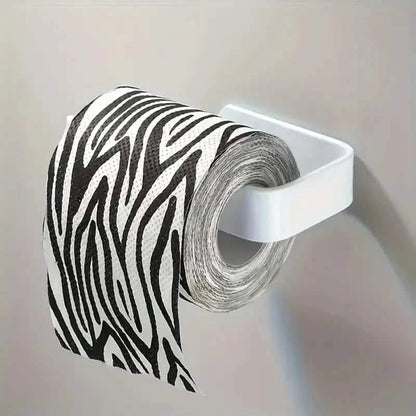 2-Pack: No-Drill Self-Adhesive Toilet Paper Holder – Black & White